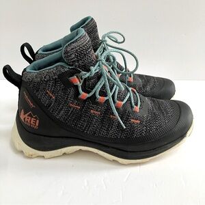 REI Co-op + Outdoor Afro Flash Hiking Boots Women's Size 6 Waterproof Gray Blue
